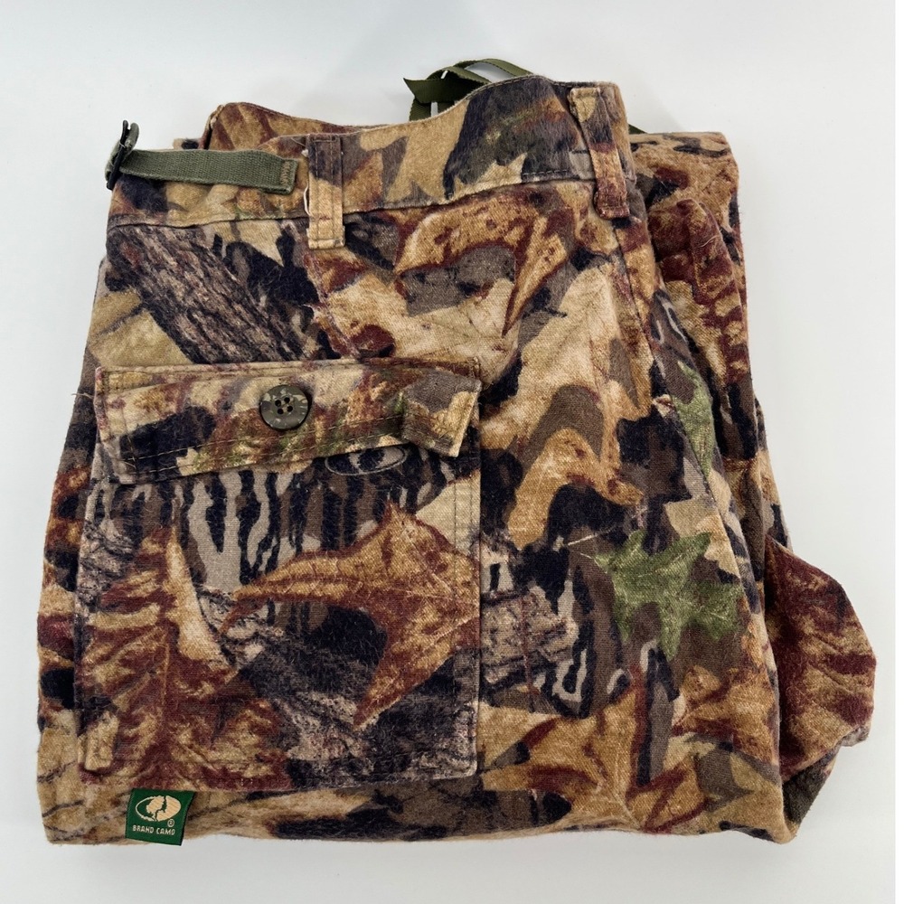 Mossy Oak Cargo Pants Mens Medium Brown Forest Floor Camo Vintage Made in USA